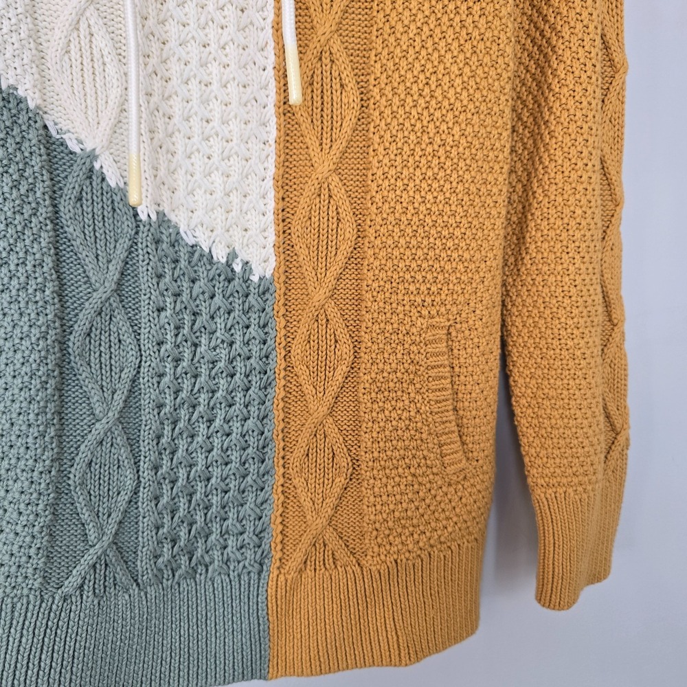 NWT L.L. Bean Signature Womens Cotton Cowl Neck Sweater Size‎ L Fisherman Cozy - Picture 3 of 13